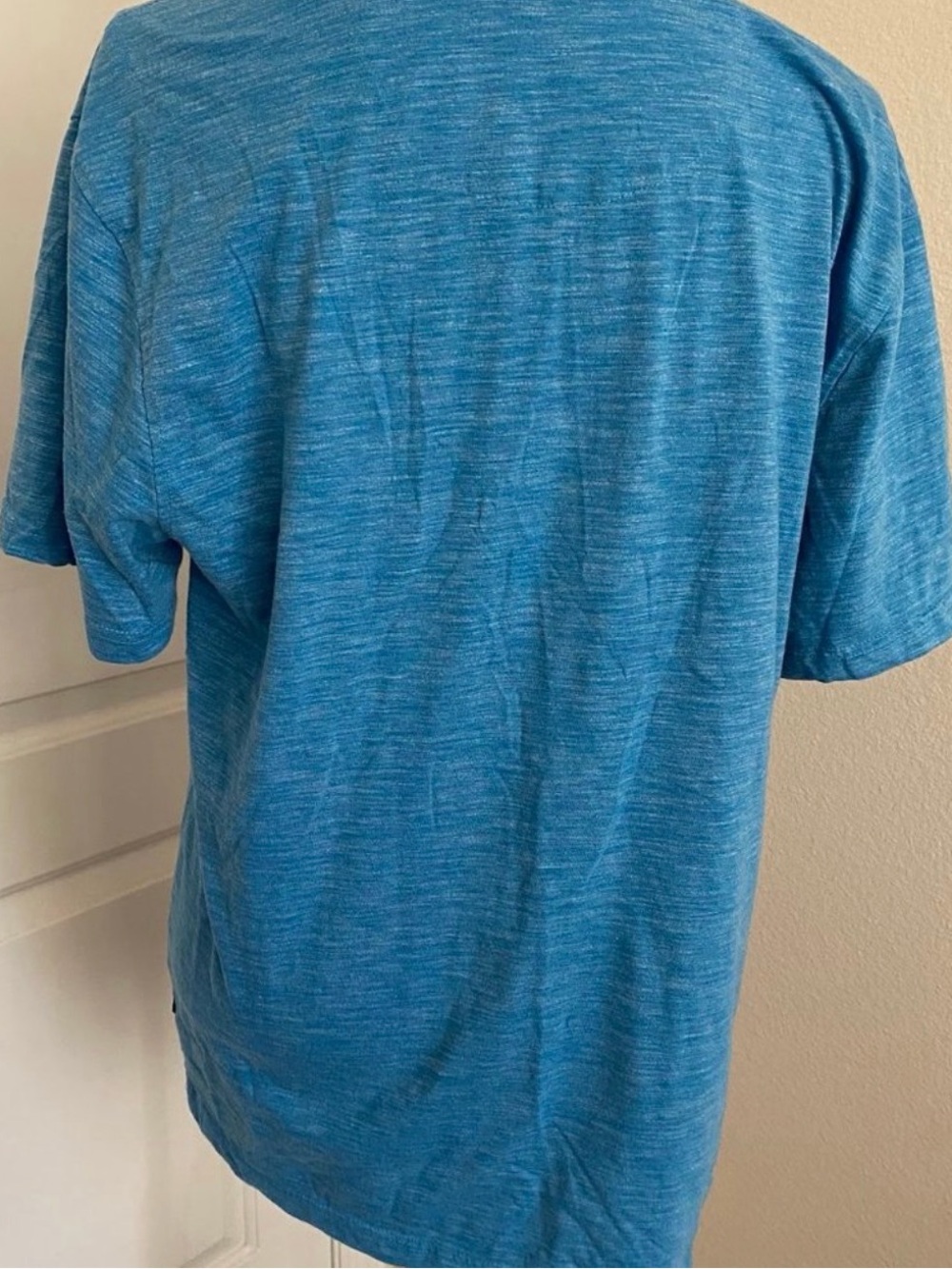 Lee Blue Short-Sleeve Henley with Contrast Placket - Picture 2 of 6
